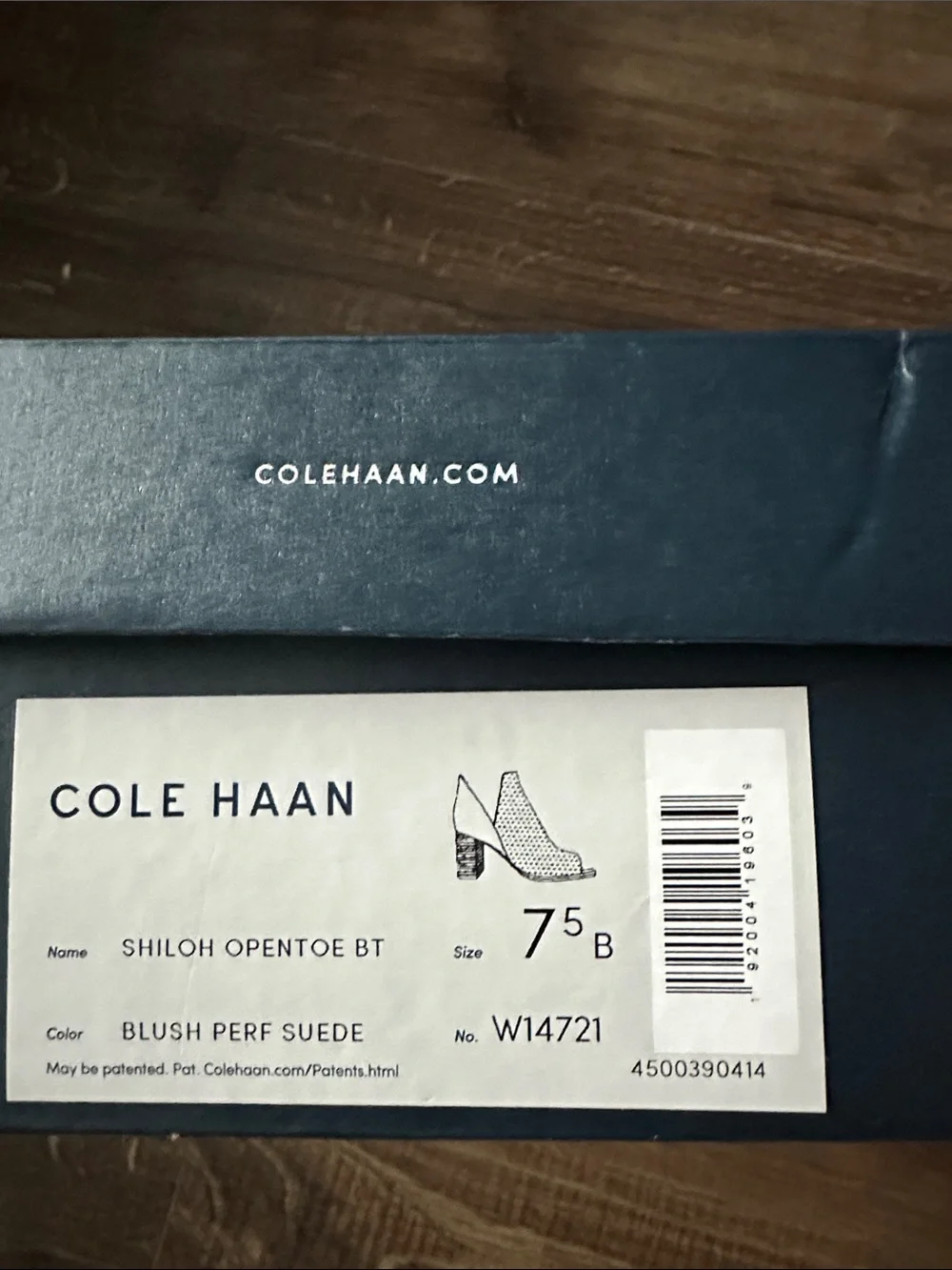 Cole Haan Shiloh Open Toe‎ Suede Ankle Blush Suede Peep-Toe Booties 7.5